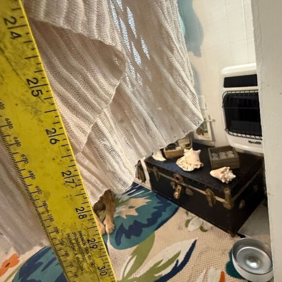 Long Sleeve Pointelle Peplum Sweater Cardigan - Picture 9 of 9